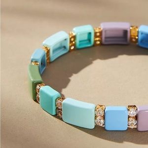 Anthropologie Crystal Chicklet Bracelet